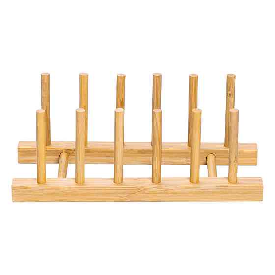 Підставка для тарілок та кришок дерев'яна на кухню 24.5×12×9.5 (см) HB-40-12 Коломия