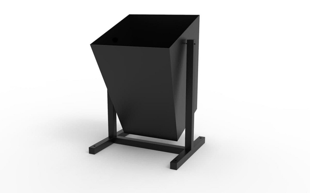 Урна для мусора мусорка уличная квадратная переносная 17л С Черный, Поворотный, Урна Харьков - изображение 1