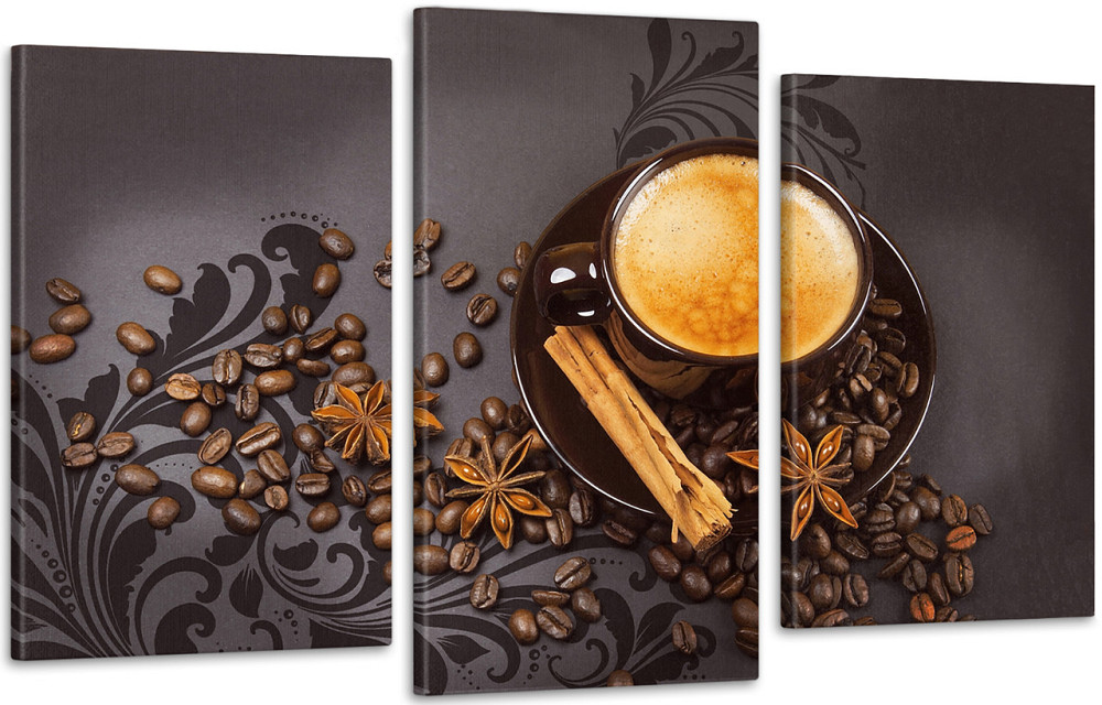 Модульная картина Кофе Art-148_3 70x130 см Киев - изображение 1