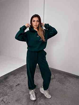 Женский теплый костюм, из флис полара L-XL, изумруд Одесса