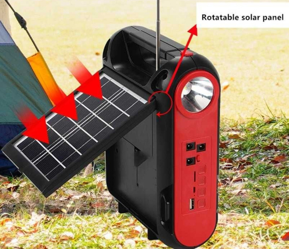 Фонарь многофункциональный FM радио Солнечная зарядка Bluetooth SY-108. Харьков - изображение 4