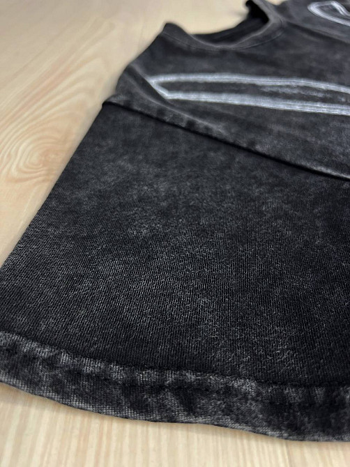 Футболка жіноча A-N 2732 варена коротка широка малюнок корсет бра, чорний, one size Київ - фото 14