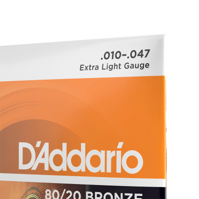 Струны для гитары D'Addario Bronze 80/20 Extra Light (10-47) (EJ10) Винница - изображение 4
