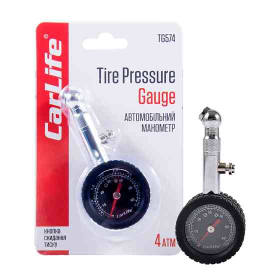 Манометр автомобильный Carlife 0-110 PSI (TG574) Львов