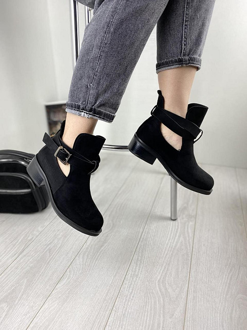 Черевики жіночі ANDNNON чорні еко-замша 37р.-23,5см 38р.-24см (1189) Коломыя - изображение 7