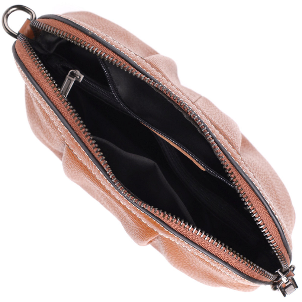 Жіноча сумка з драпіруванням з натуральної шкіри Vintage 22895 Київ - фото 7