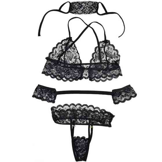 Игровой костюм соблазнительной пленницы -S/M - Черный – Ролевые костюмы Винница