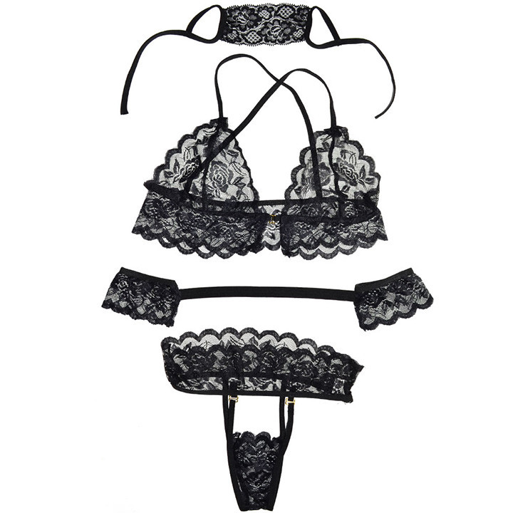 Игровой костюм соблазнительной пленницы -S/M - Черный – Ролевые костюмы Винница - изображение 4