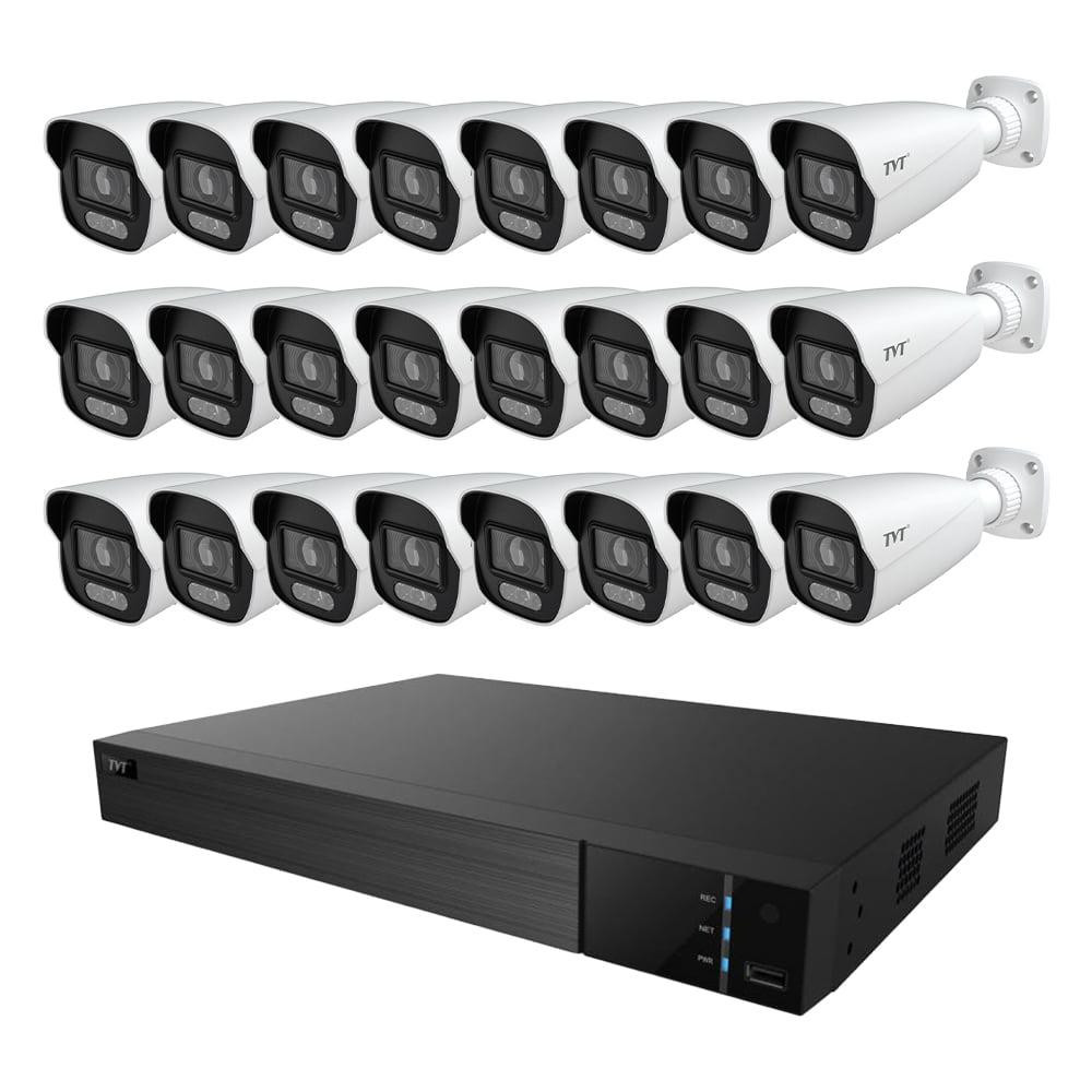 Комплект IP-відеонагляду на 24 камери TVT IP-Video Kit 24x6Mp (B): 24 циліндричних 6Mp відеокамер + 32-канальний 12Mp Киев - изображение 1