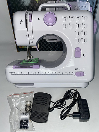 Багатофункціональна портативна швейна машинка з оверлоком Digital Sewing Machine FHSM-505 Київ - фото 10