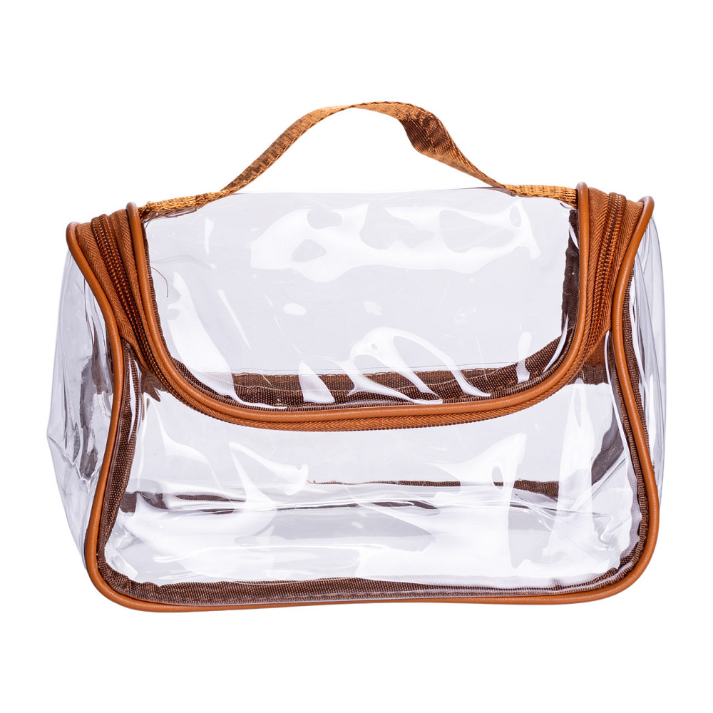 Набір прозорих жіночих косметичок для дому 2 (шт) Коричневий HP-16-3K Коломия - фото 8