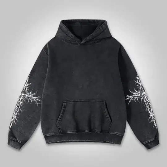 Худі, сіра з прінтом толстовка чоловіча 2759194346 размер 44 Дніпро - фото 2