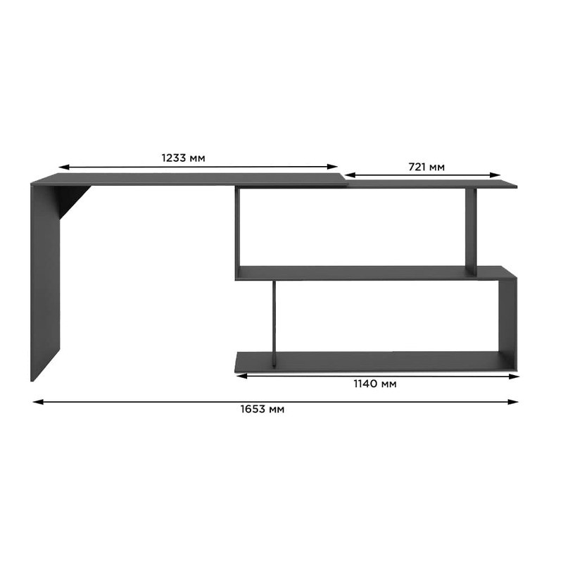 Cтол компьютерный поворотный с полками М-ЗОН Джеко 1200 Сонома (MZN-031032) Львов - изображение 16