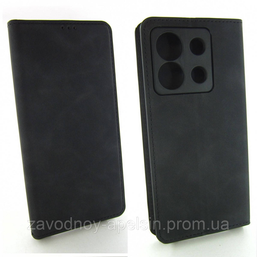 Чохол-книжка Xiaomi Redmi Note 13 Pro 4G Захист камери (чорний) Одеса - фото 1