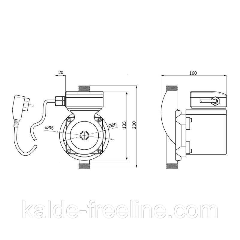 Насос для повышения давления Thermo Alliance LGS25-13Z (латунь) Харків - фото 2