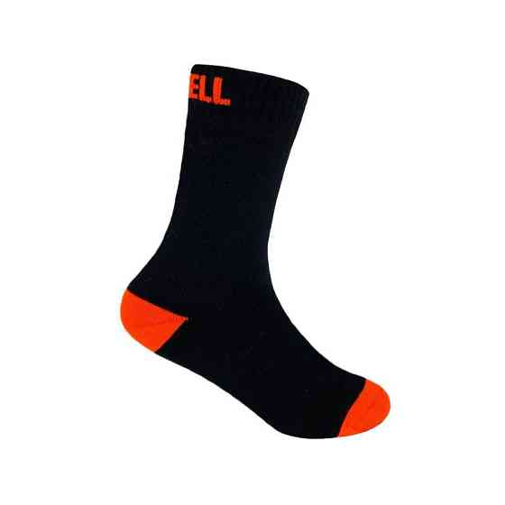 Водонепроницаемые детские носки Dexshell Ultra Thin Children Sock (Черный с оранжевым) M (18-20) Винница