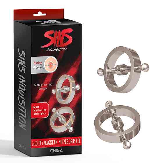 Зажимы для сосков пружинные Chisa Sins Metal, серебристые Sex Aura Киев