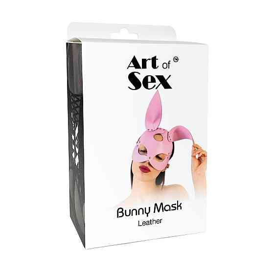 Шкіряна маска Зайчика Art of Sex - Bunny mask, колір Чорний Sex Aura Київ
