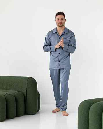 Мужская пижама шелк Шоколадный XL Харьков