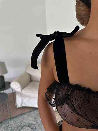 Сетчатый комплект белья с воланами D&A, L, топ, стринги Sex Aura Киев
