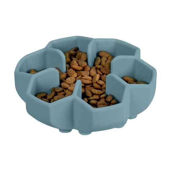 Миска для медленного питания WAUDOG Silicone, 750 мл, серый Киев