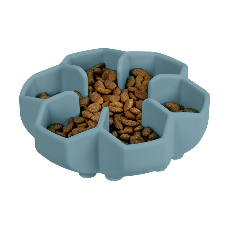 Миска для медленного питания WAUDOG Silicone, 750 мл, серый Киев - изображение 6