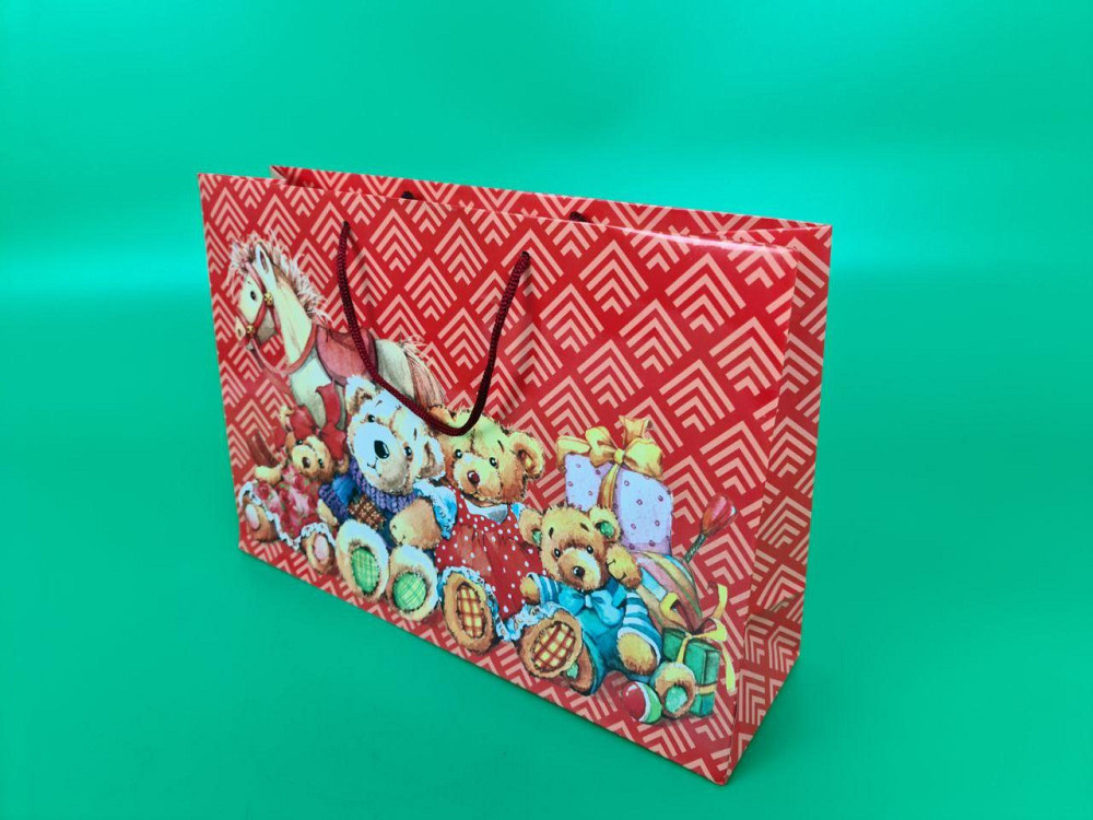 Бумажный большой горизонтальный пакет  36/22/10(артBG-142) (12 шт) Харьков - изображение 1