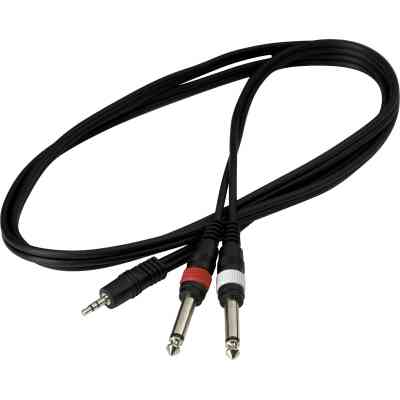 Інсертний кабель RockCable Patch Cable - 2 x TS Jack to TRS MiniJack (1.5m) (RCL 20912 D4) Вінниця