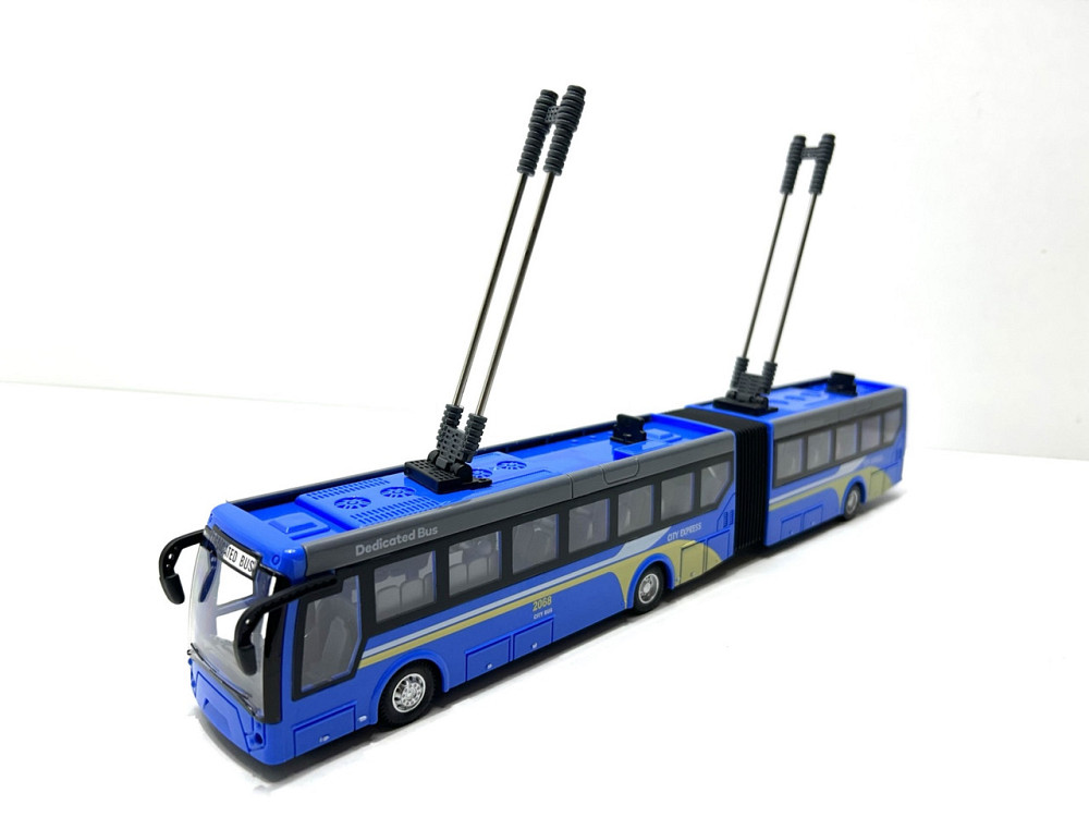 Тролейбус на радіокеруванні 34 см Синій (JC-044-45) Чернігів - фото 5