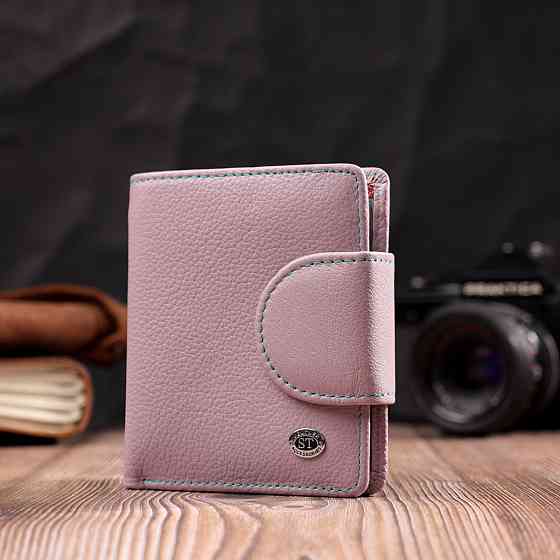 Портмоне с монетницей снаружи для стильных женщин кожаное ST Leather 19456 Бежевый Киев