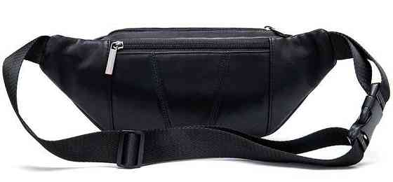 Сумка поясна з овечої шкіри Vintage 20205 Чорна Київ