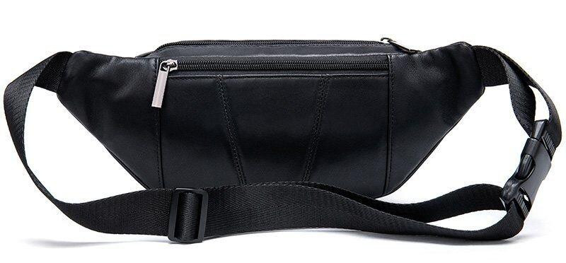 Сумка поясна з овечої шкіри Vintage 20205 Чорна Київ - фото 6