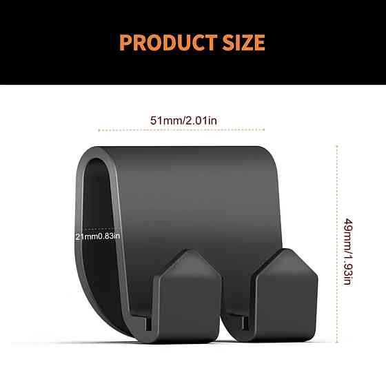 Універсальний гачок-тримач на підголівник автомобіля Tesla та інших авто, міцний крюк для сумок і пакетів у салон Николаев