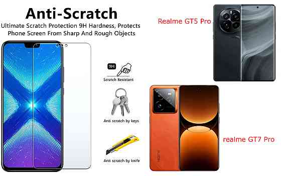 Защитное стекло NeoGlass для Realme GT5 Pro, realme GT7 Pro – ультрапрозрачное и устойчивое Киев