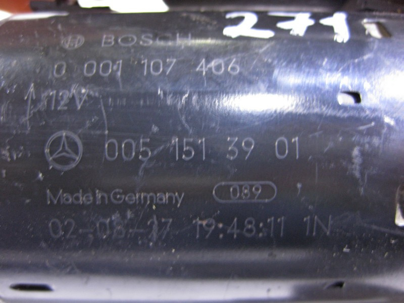 Mercedes-Benz  A0051513901 Стартер для двигуна M271 R4 1.8 kompressor E-Class W211 W212 C-Class W203 W204 SLK R171 Одесса - изображение 3