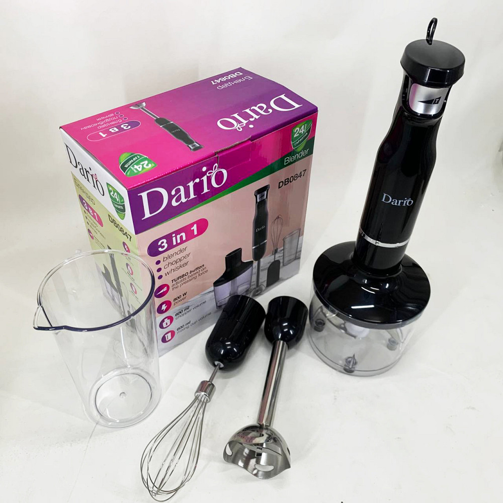 Маленький блендер Dario DB0847 800Вт, Ручной погружной блендер для овощей WR-88 Львов - изображение 18