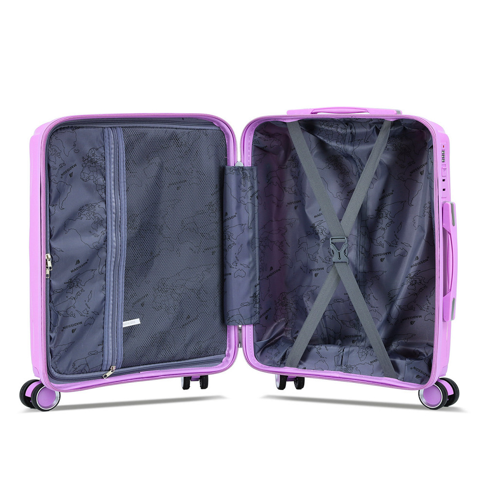 Валіза поліпропіленова MADISSON 51103 мала 55 см Бузкова Київ - фото 20