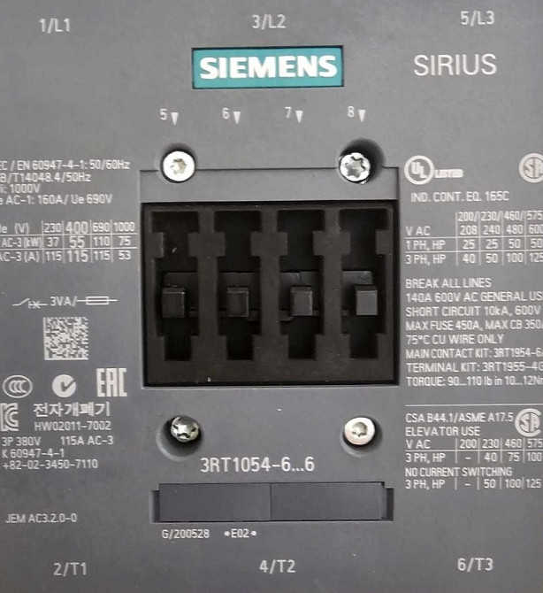 Контактор SIEMENS  3RT1054-6AF366 Харьков - изображение 3