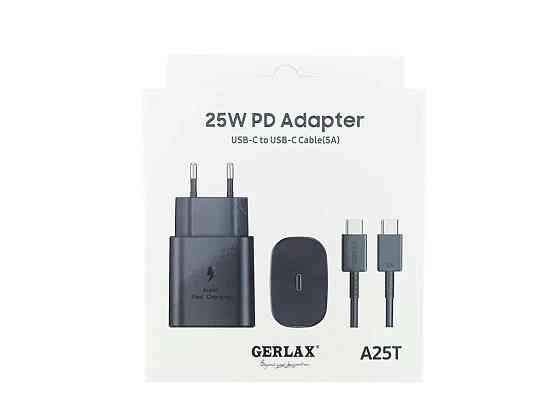 Сетевое зарядное устройство Type-C A25T 3A/QC3.0/PD25W черное ТМ GERLAX Киев