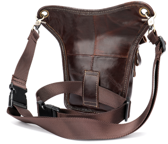 Сумка-барсетка на пояс чоловіча шкіряна Vintage 20013 Коричнева Київ