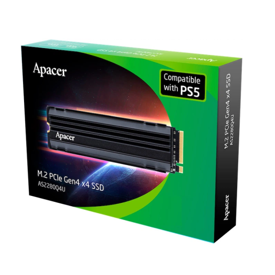 Накопичувач SSD M.2 Apacer AS2280Q4U5 (For PS5) 4TB 2280 PCIe 4.0x4 NVMe 3D Nand Read/Write: 7400/6800 MB/sec Одеса