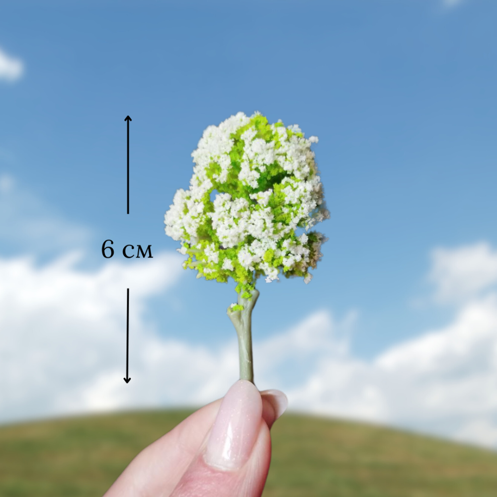 Цветущие деревья 6-7 см для макета, диорамы, миниатюры, мини-сада, минкроланшафта, моделирования. Одесса - изображение 3