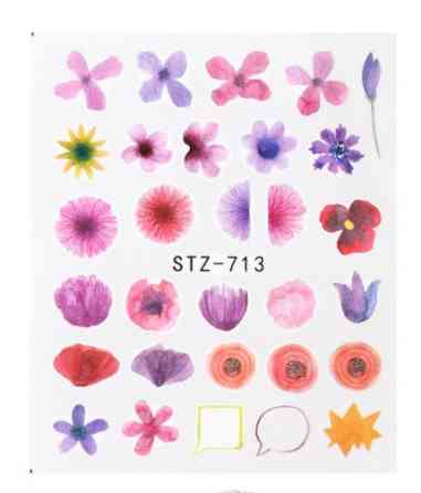 Стикеры на ногти цветки - размер стикера 6*5см, инструкция по применению есть в описании товара Киев