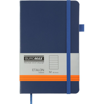 Книга записная Buromax Etalon 125x195 мм 96 листов в линию обложка из искусственной кожи Синяя (BM.291260-02) Винница - изображение 1