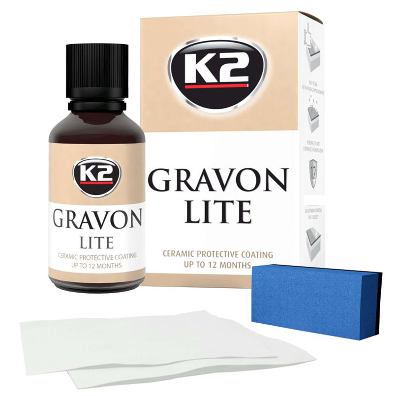 Набор керамического покрытия K2 Gravon Lite Set 50мл с аппликатором и салфетками Львов - изображение 1