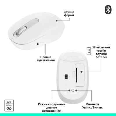 Мишка Logitech M196 Bluetooth Off-White (910-007460) Вінниця