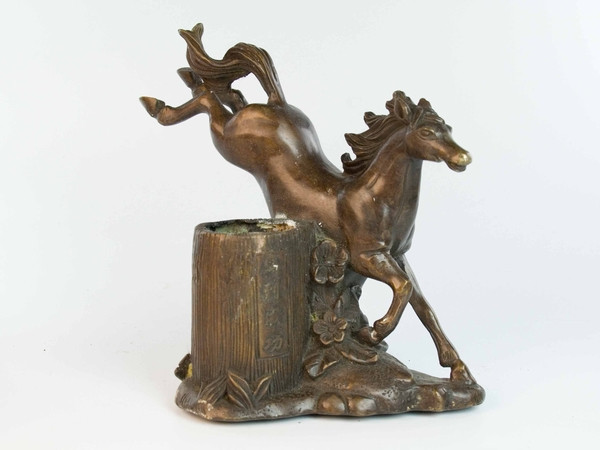 Фігурка Кінь бронзовий з підставкою для ручок Київ - фото 1