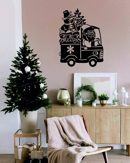 Декоративное настенное Панно «Новый год», Декор на стену 110*83 см, Чёрный Киев - изображение 2