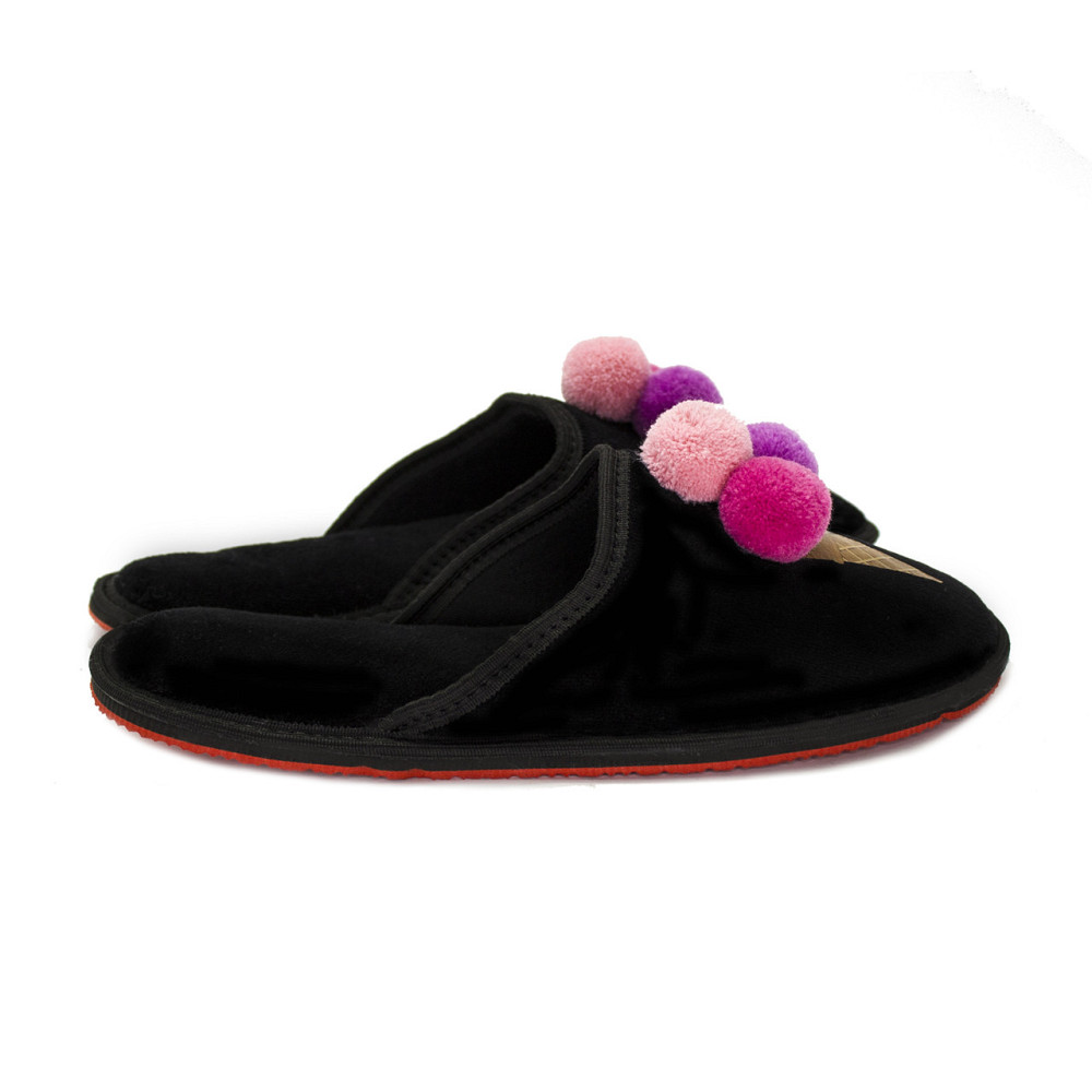 Тапочки женские домашние закрытые Мороженое, черный Одесса - изображение 2