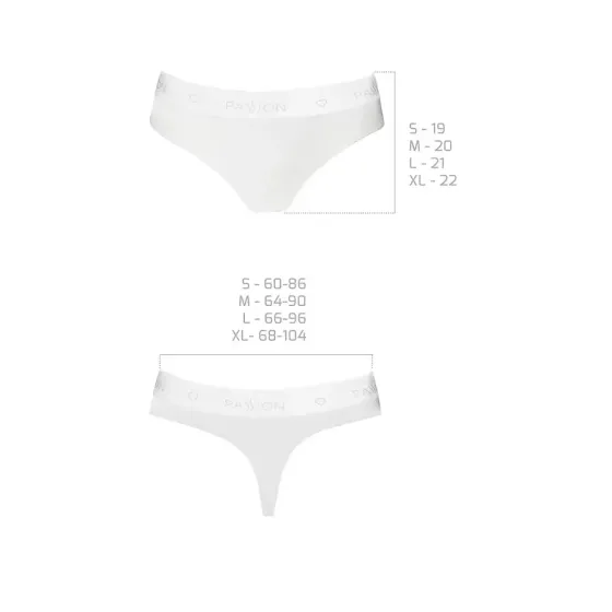 Трусики-бразиліана з бавовни Passion PS005 PANTIES M, white Львів